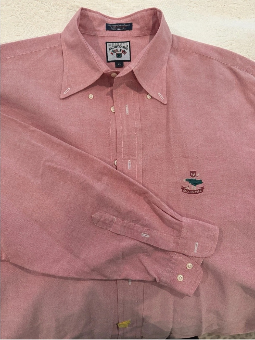 Faconnable Men's Sz XL Button-Down Oxford Shirt